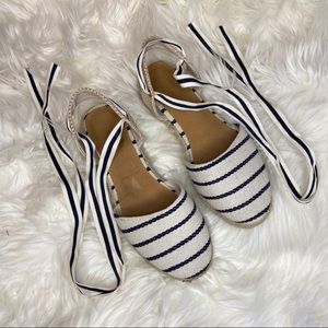 BAMBOO ESPADRILLE WRAP TIE UP SANDALS